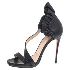 Brand New Christian Louboutin Colankle 120 Black Nappa Heels Size 35.5